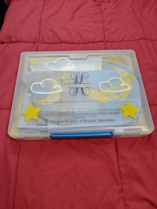 Personalized Stars, Moon, & Clouds Baby Box
