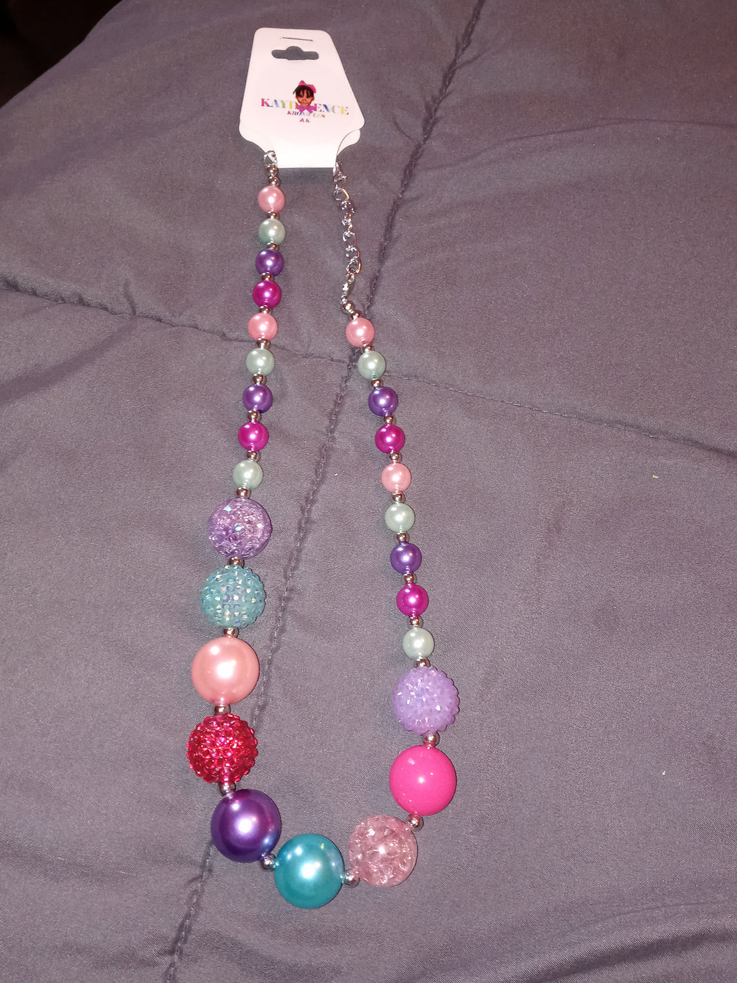 Pink Purple Shimmer Necklace