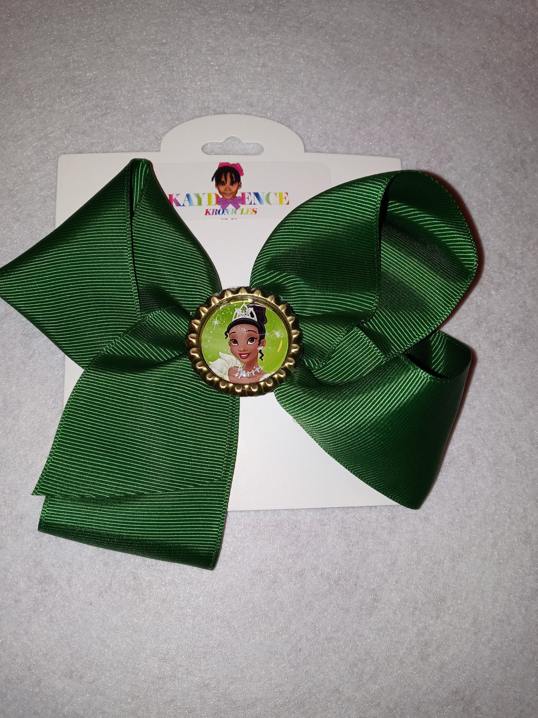 6 Inch Solid Colored Hair Bow with Tiana