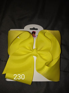 Solid Colored Hair Bow Yellow