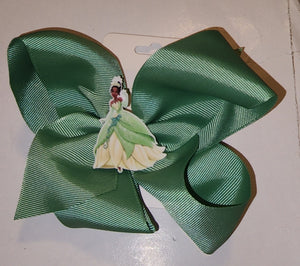 6 Inch Hair Bow with Tiana