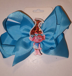 6 Inch Hair Bow with Poppy