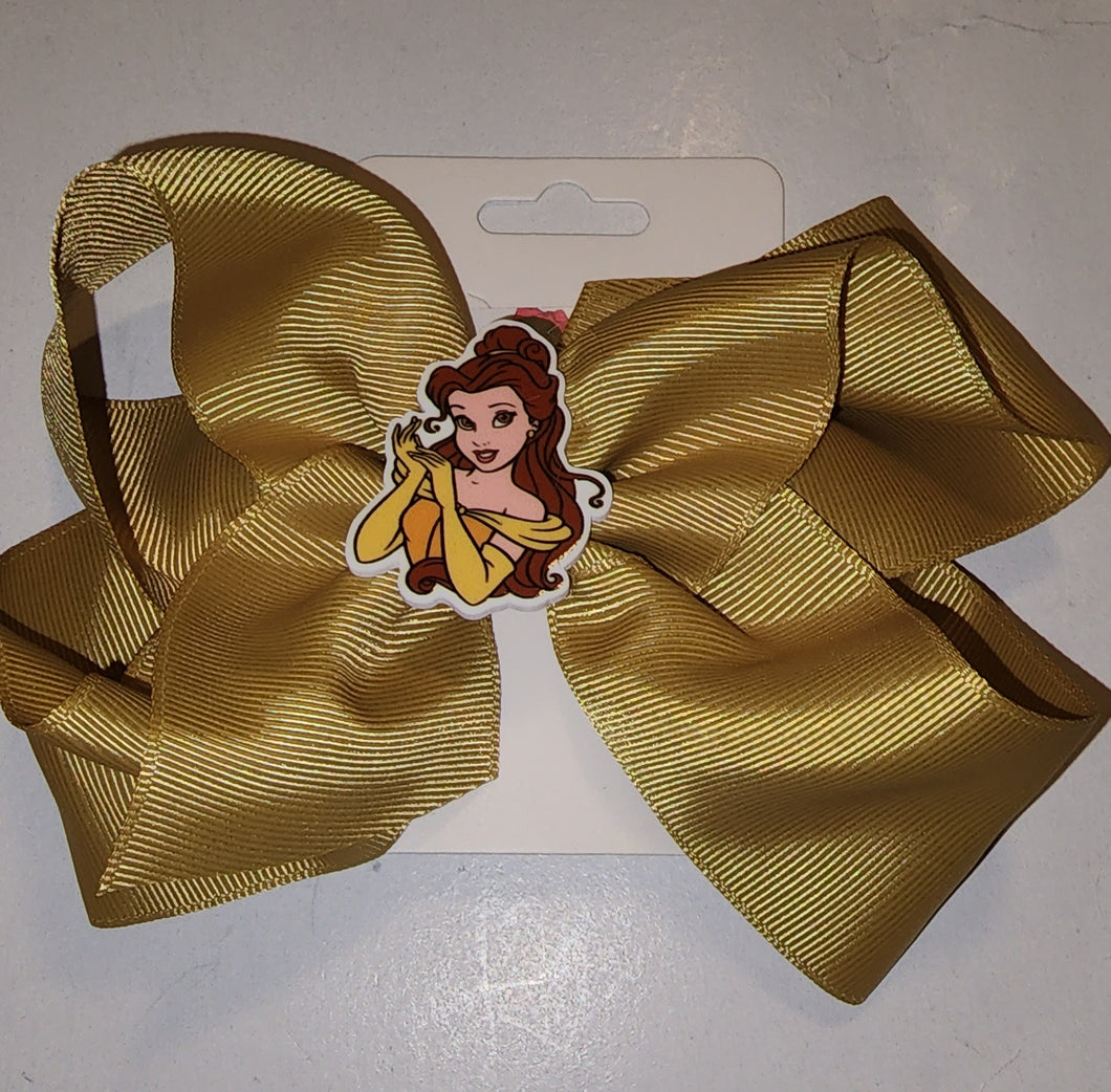 6 Inch Hair Bow with Belle