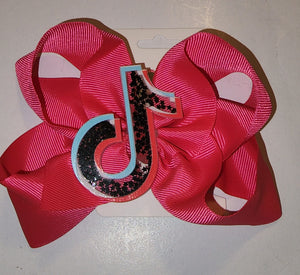 6 Inch Hair Bow with Music Embellishment