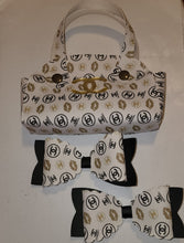 Load image into Gallery viewer, Double C Faux Leather Purse and Hair Bow Set
