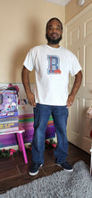 Load image into Gallery viewer, Denim Print Big Letter and Mascot T-Shirt (Adult Sizes)
