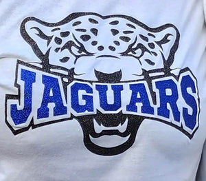 Jaguars Sports T-Shirt- With Glitter (Adult Sizes)