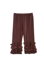 Load image into Gallery viewer, Solid Brown ruffle Icing Pants for Girls/Kids 300078
