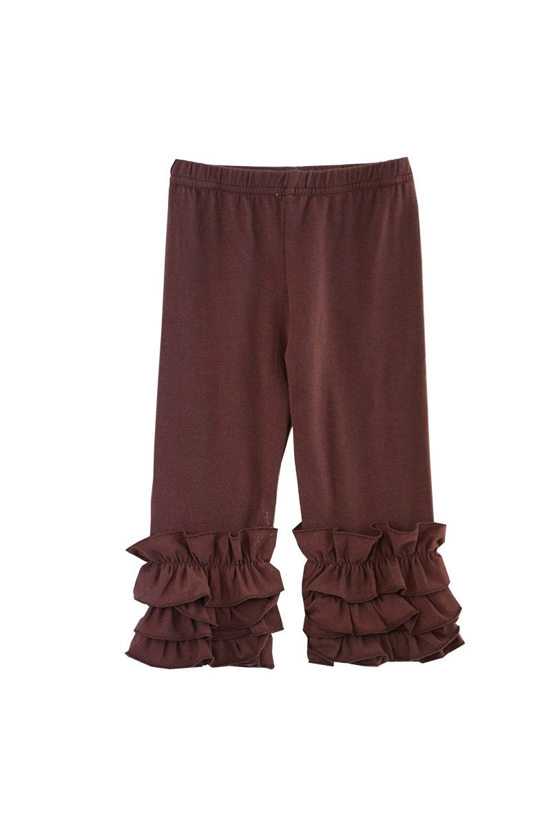 Solid Brown ruffle Icing Pants for Girls/Kids 300078