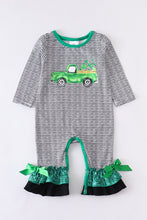 Load image into Gallery viewer, Clover truck ruffle romper
