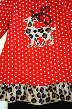 Load image into Gallery viewer, Red polkadot leopard reindeer tunic pants set  CXCKTZ-400880
