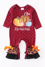 Load image into Gallery viewer, It&#39;s fall yall pumpkin baby romper
