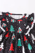 Load image into Gallery viewer, Green black Christmas tree bell pants set
