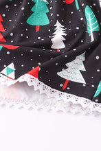 Load image into Gallery viewer, Green black Christmas tree bell pants set
