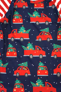 Christmas tree truck raglan shirt CXSY-540181