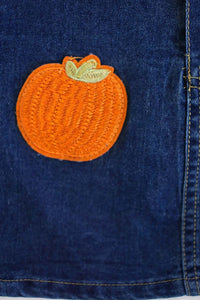 Orange cutest pumpkin with denim skirt set CXQTZ-580326 sale