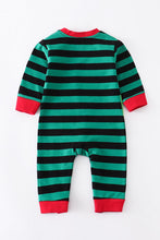 Load image into Gallery viewer, Green stipe dino baby romper
