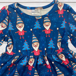 Blue Gnome Santa Dress