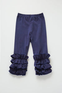 Solid Navy Ruffle Icing Pants for Girls/Kids CK-300066