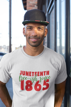 Load image into Gallery viewer, Red Juneteenth Free-Ish Unisex T-Shirt (Adult Sizes)

