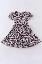 Load image into Gallery viewer, Leopard smocked girl dress mommy&amp;me
