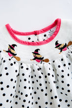 Load image into Gallery viewer, Polkadot witch smocked dress
