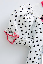 Load image into Gallery viewer, Polkadot witch smocked dress
