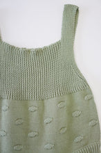 Load image into Gallery viewer, Olive knit dot cotton baby romper sale
