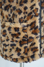 Load image into Gallery viewer, Leopard hoodie sherpa vest jacket for Women mommy &amp; me style 191121
