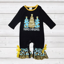 Load image into Gallery viewer, Leopard Trees Merry Christmas Romper (FSP1071)

