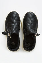 Load image into Gallery viewer, Kids to tween Black loafer zip sneaker
