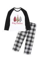 Load image into Gallery viewer, Christmas tree plaid family pajama set Mom &amp; Dad &amp; Me
