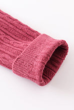 Load image into Gallery viewer, Rose knit knee high sock
