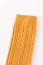 Load image into Gallery viewer, Mustard knit knee high sock
