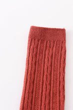 Load image into Gallery viewer, Rust knit knee high sock
