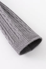 Load image into Gallery viewer, Gray knit knee high sock
