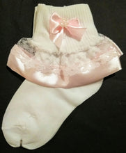 Load image into Gallery viewer, Girls Ruffle Socks-Light Pink
