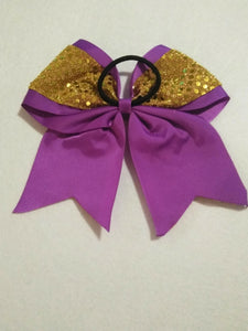 Two Toned Kobe Bryant Inspired Cheer Hair Bow