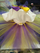 Load image into Gallery viewer, Purple and Yellow Handmade Tutu
