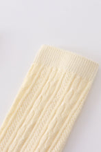 Load image into Gallery viewer, Cream knit knee high sock
