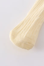 Load image into Gallery viewer, Cream knit knee high sock

