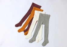 Load image into Gallery viewer, Mulberry ribbed knit tights
