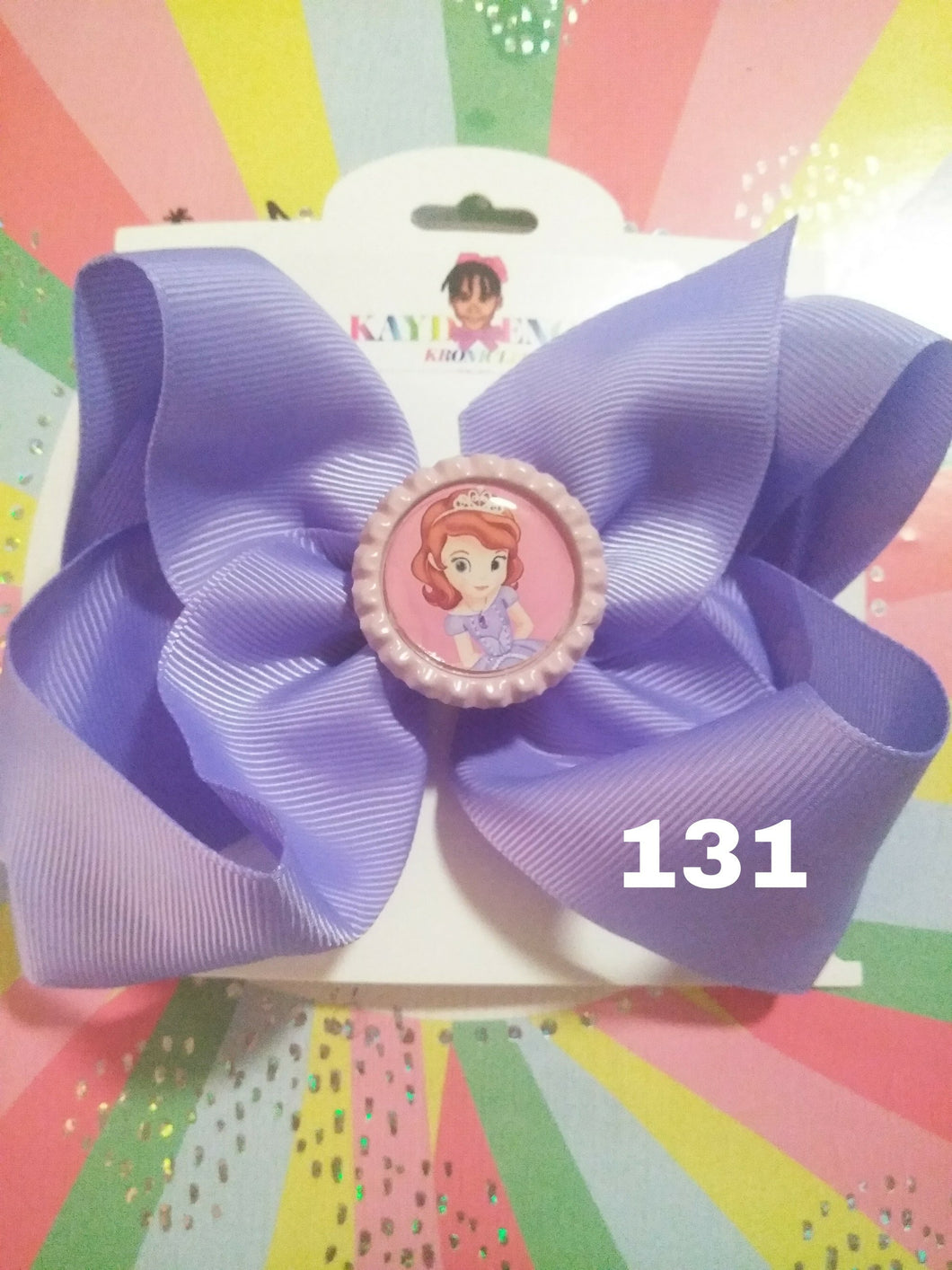 6 Inch Solid Colored Hair Bow with Sofia