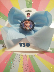 6 Inch Solid Colored Hair Bow with Anna