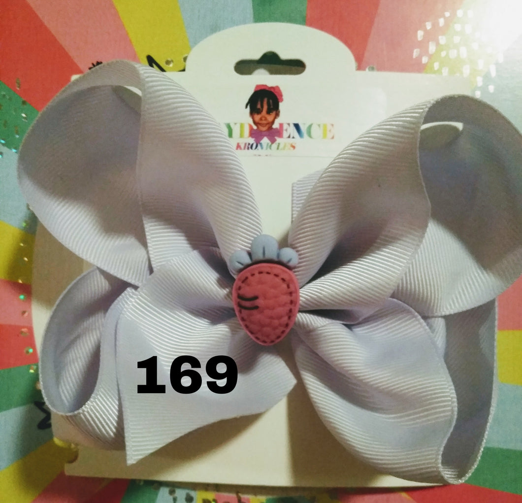 6 Inch Solid Color Hairbow with Beet