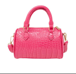 Girls Hot Pink Duffle Handbag