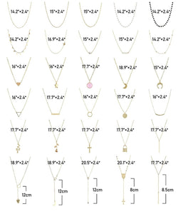 Womens Girls Gold Plated Necklace