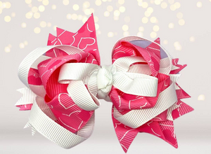 Pink Hearts Boutique Hair Bow