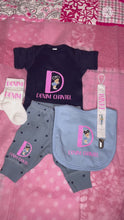 Load and play video in Gallery viewer, Personalized First Initial With Baby Girl Baby Outfit
