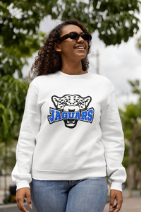 Jaguars Sports White Sweatshirt With Glitter (Adult Sizes)